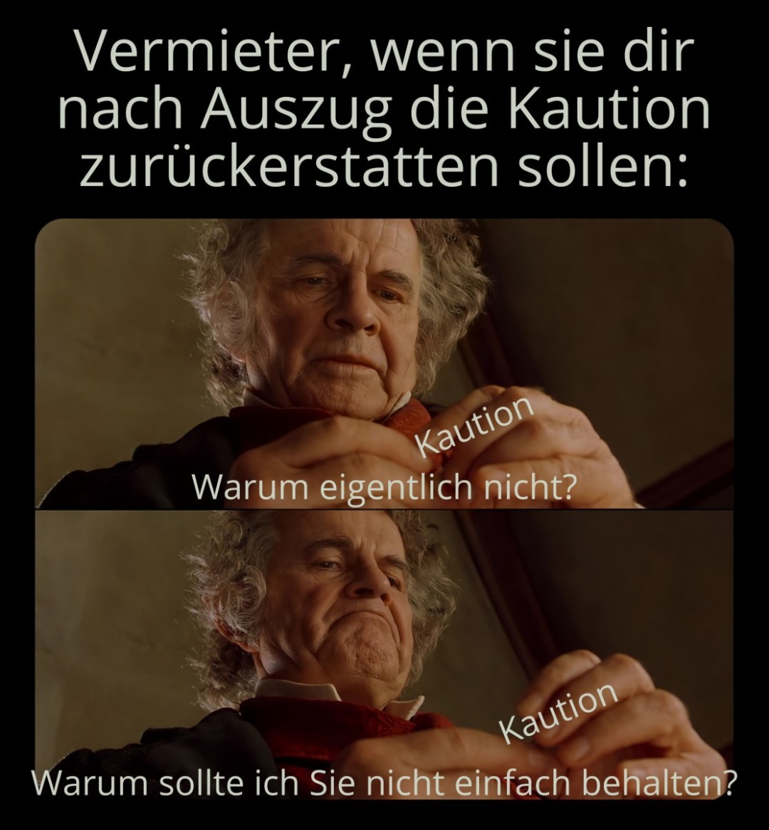 Vermieter-Kaution-Meme