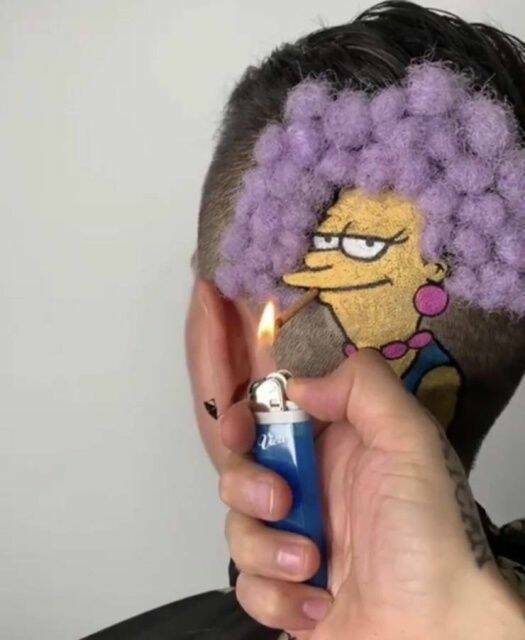 Patty-Selma-Haare-Simpsons-Frisur