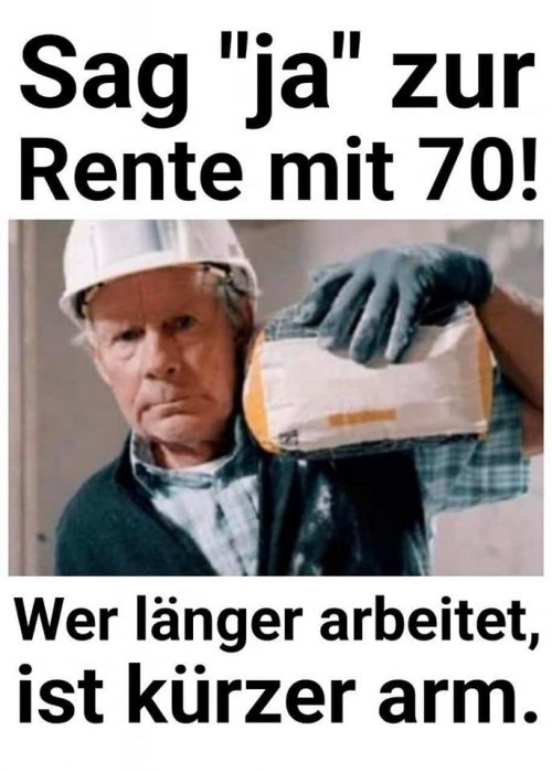 Rente-mit-70-Meme