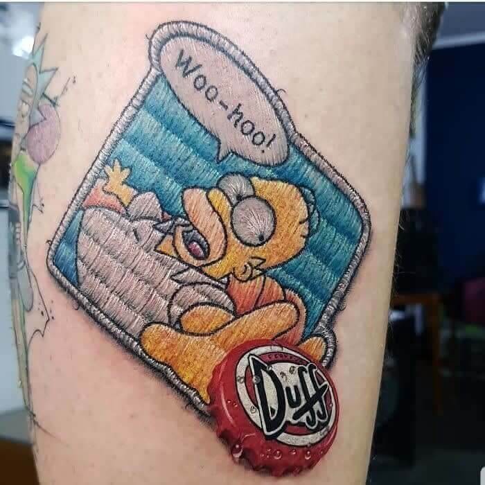 Homer-Simpson-Duff-Tattoo
