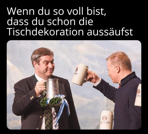 Markus-Soeder-Meme-Tischdekoration