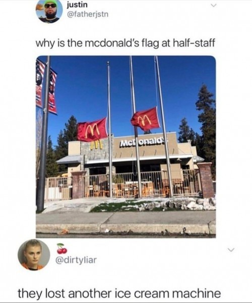 Mc-Donalds-Trauerflagge