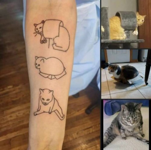 Katzen-Meme-Tattoos